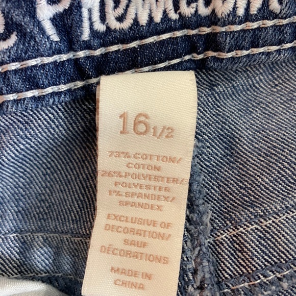 Justice Sequin Distressed Flag Denim Jean Shorts - Picture 6 of 12